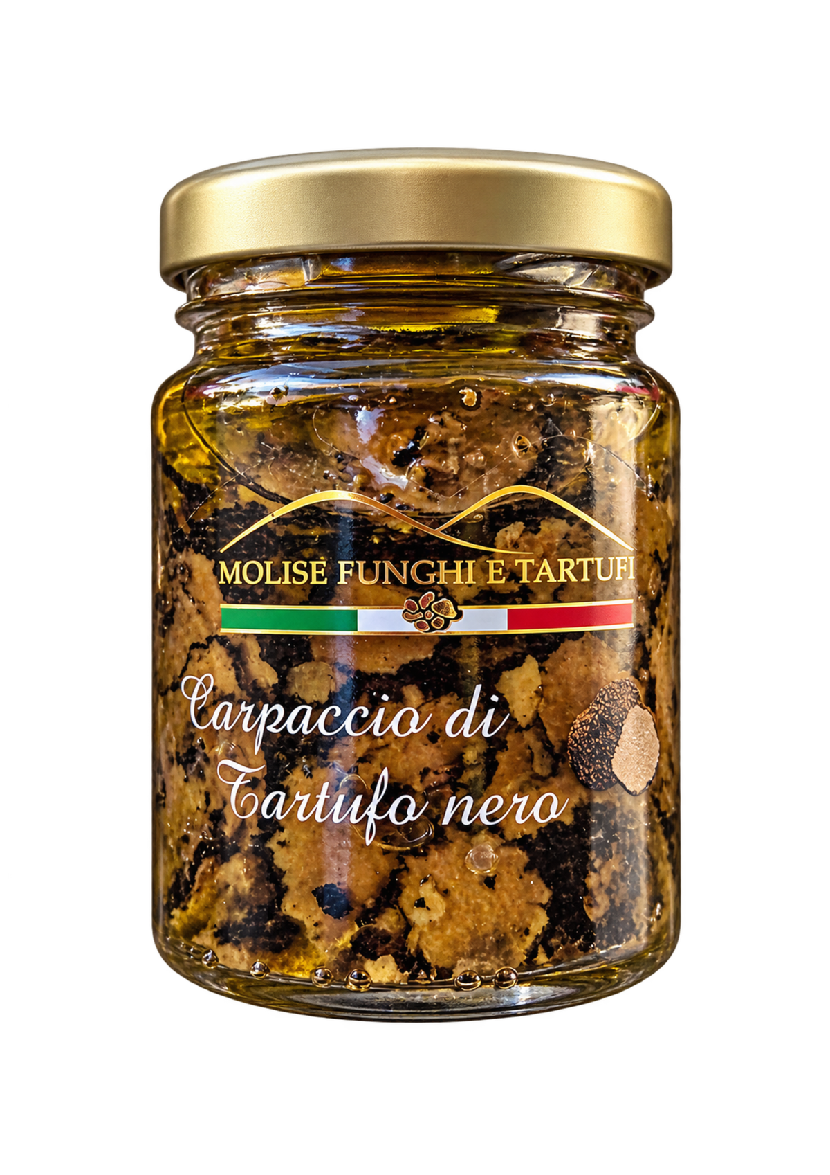 Summer black truffle carpaccio in extra virgin olive oil