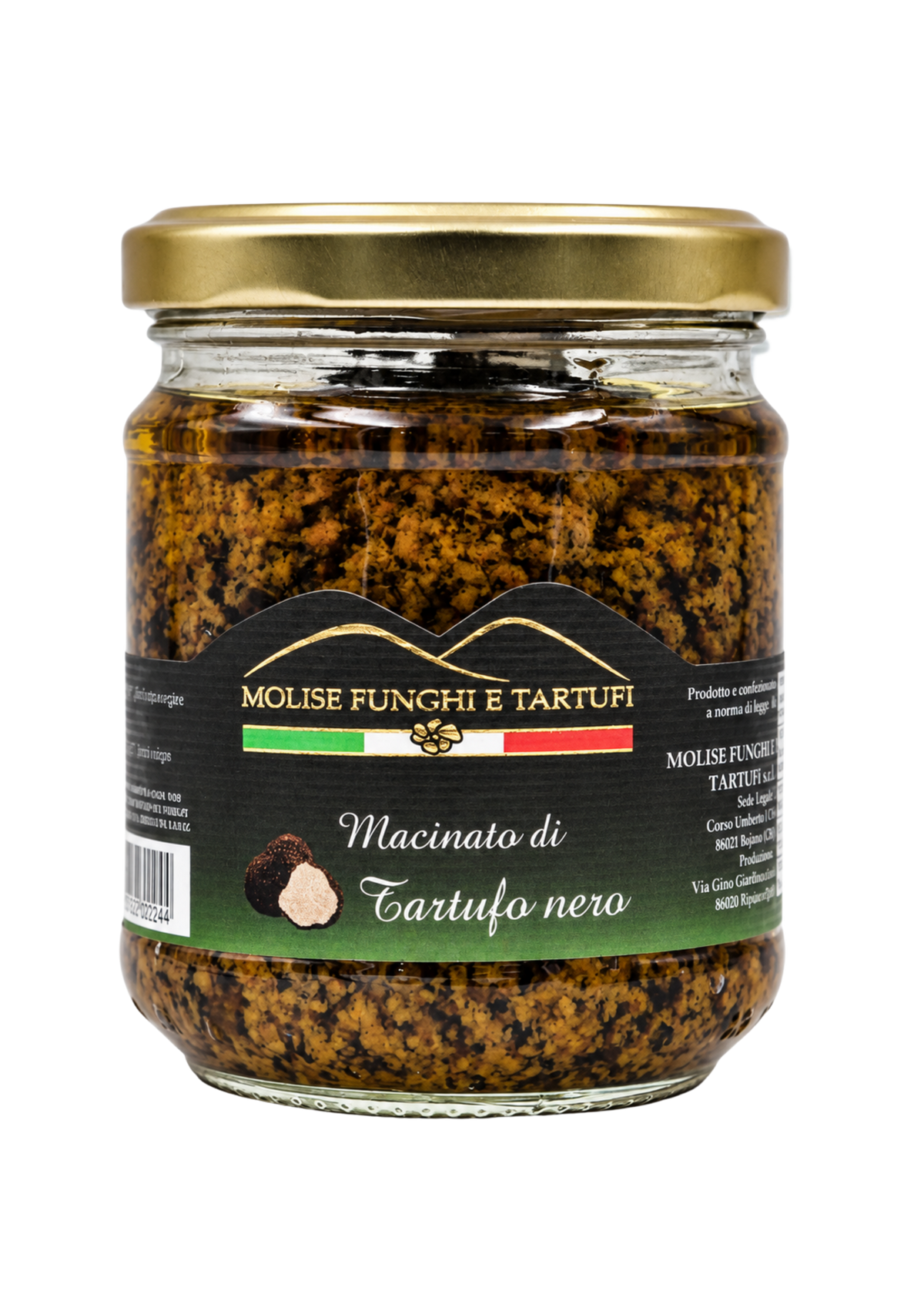 Vasetto di macinato di tartufo nero estivo in olio extra vergine d'oliva di Molise Funghi e Tartufi vendita all'ingrosso a ristoranti pizzerie bar negozi gastronomie laboratori cucine professionali per aperitivi pasta carne