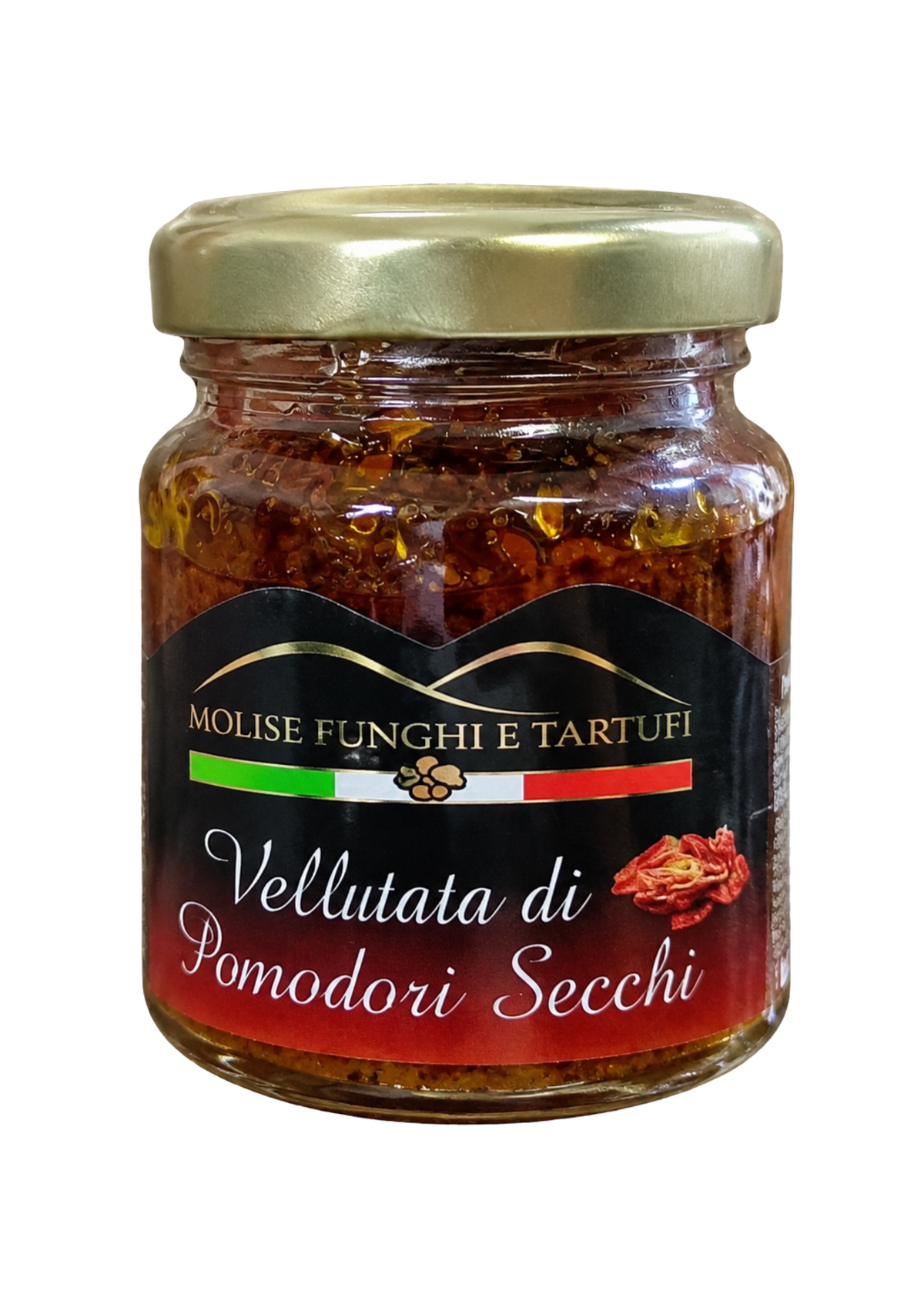 Vasetto di vellutata di pomodori secchi di Molise Funghi e Tartufi vendita all'ingrosso a ristoranti pizzerie bar negozi gastronomie laboratori cucine professionali per aperitivi vegani pasta